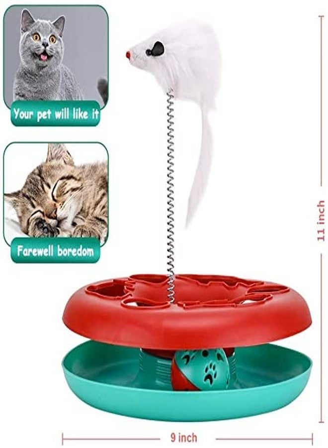 Pups&Pets 360° Motion Elastic Feather Mouse Catch Cat Toy to Exercise and Inside Spinning Ball and Mouse Toy for Cat and Kitten - Image 5